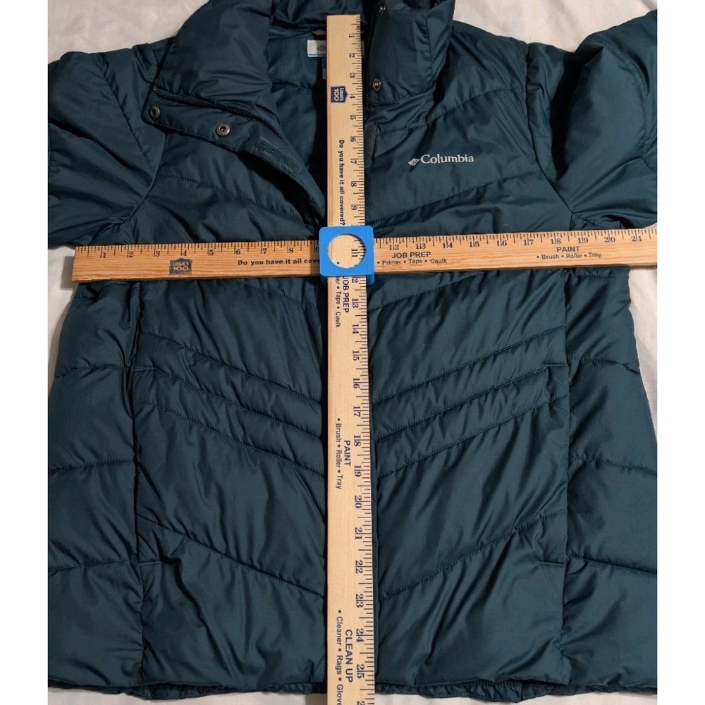 Columbia Men's Insulated Puffer Jacket Medium Teal Blue Full Zip Winter Coat‎ - Picture 5 of 9